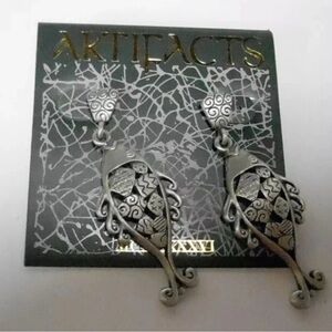 Jonette Silver Fish Earrings